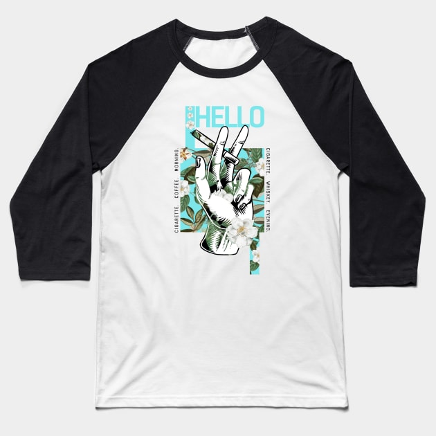 HELLO PEACE Baseball T-Shirt by MrKuznecov